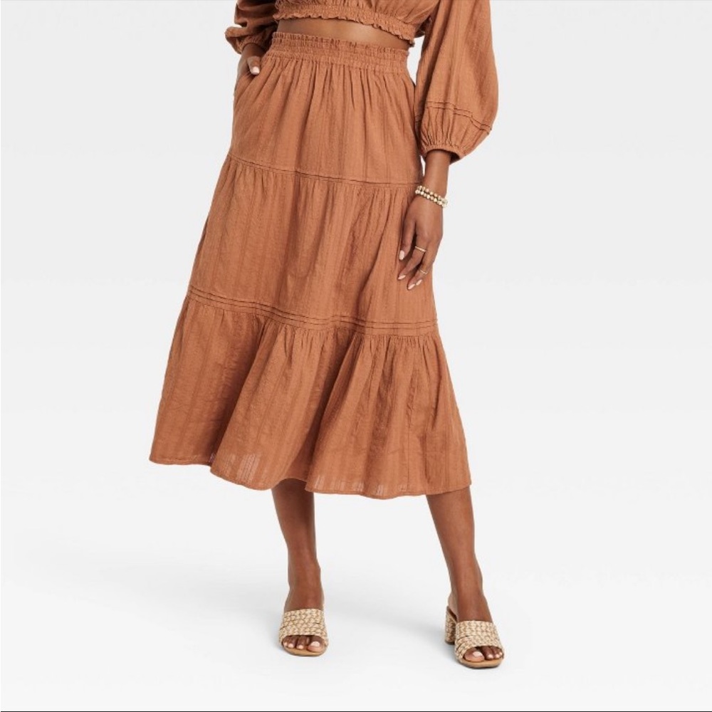 Universal Thread Brown Midi Skirt